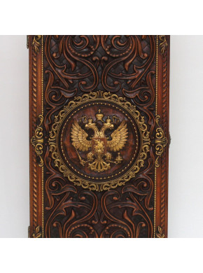 Нарды резные, дерево, герб РФ