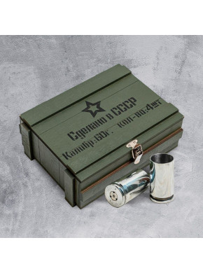 Сувенир "Набор стопок "Калибр 60 грамм" из 4-предметов"